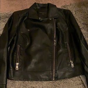 Black leather jacket